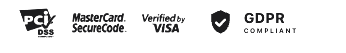 PCI DSS, MasterCard SecureCode, Verified by Visa, GDPR Compliant